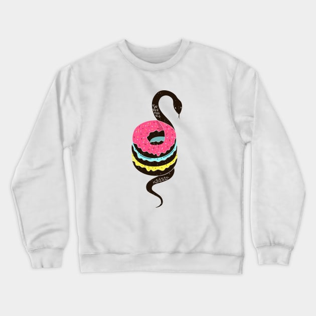 Snake Donut Crewneck Sweatshirt by diardo